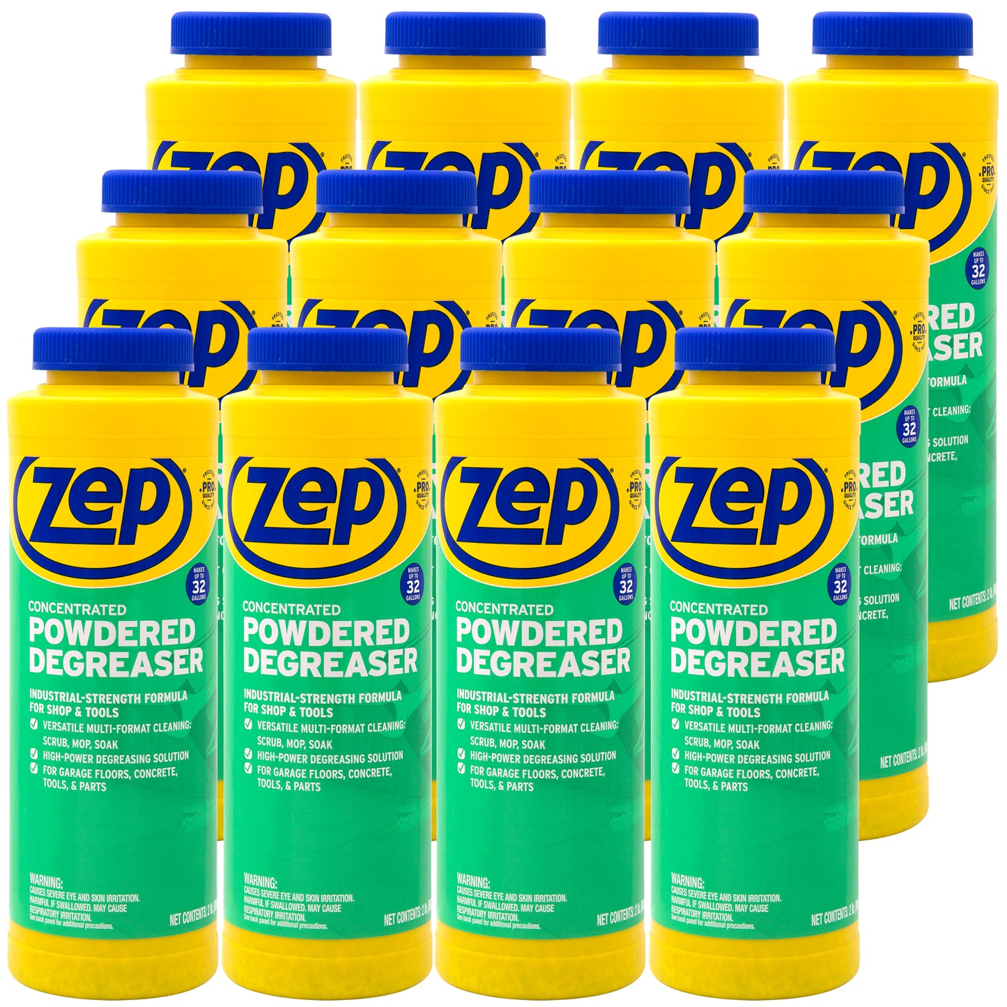 Zep Concentrated Powdered Degreaser -  Removes Oil, Grease & Grime  - 256 oz