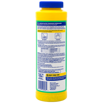 Zep Concentrated Powdered Degreaser -  Removes Oil, Grease & Grime  - 256 oz