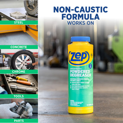 Zep Concentrated Powdered Degreaser -  Removes Oil, Grease & Grime  - 256 oz
