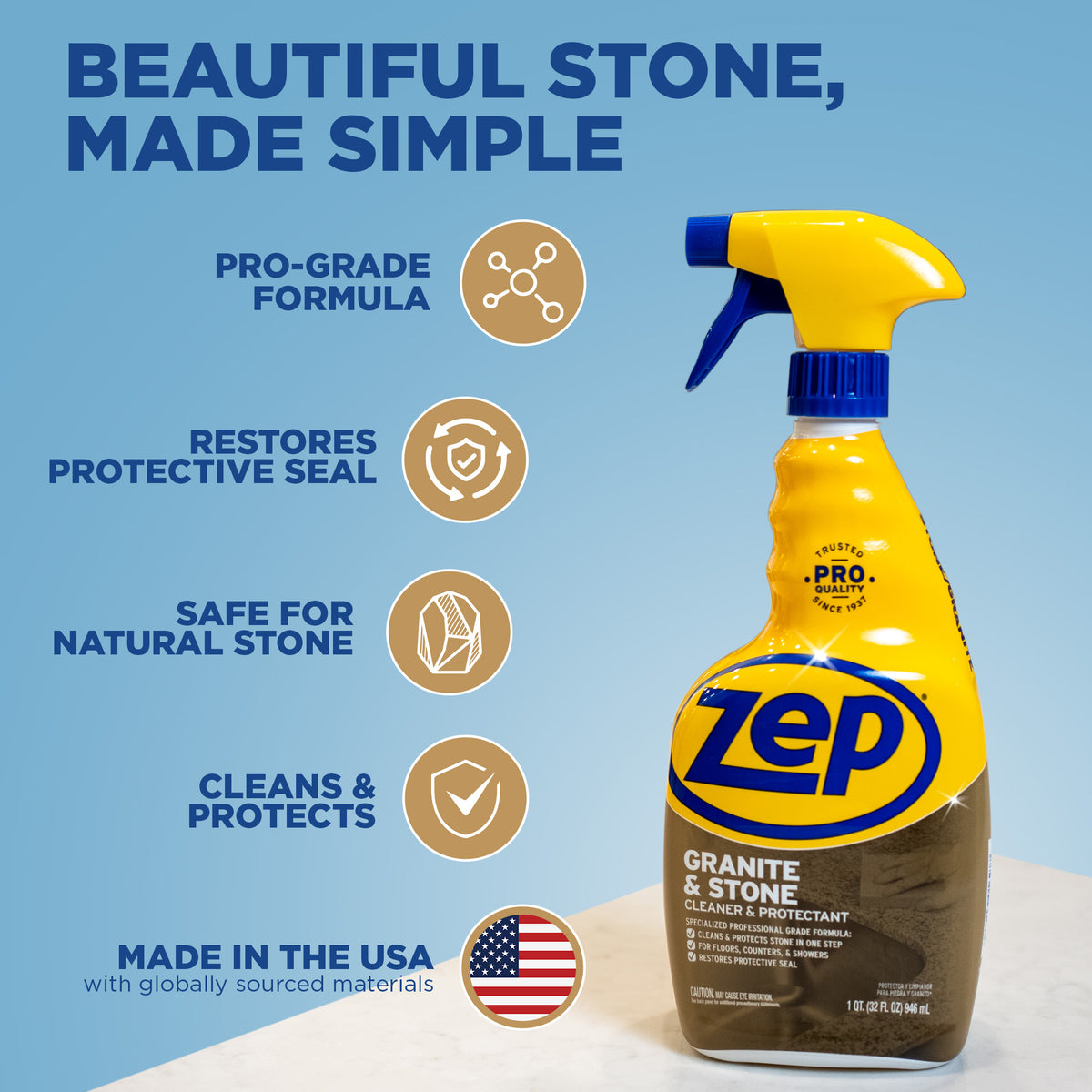 Granite and Stone Cleaner and Protectant - 32 oz.