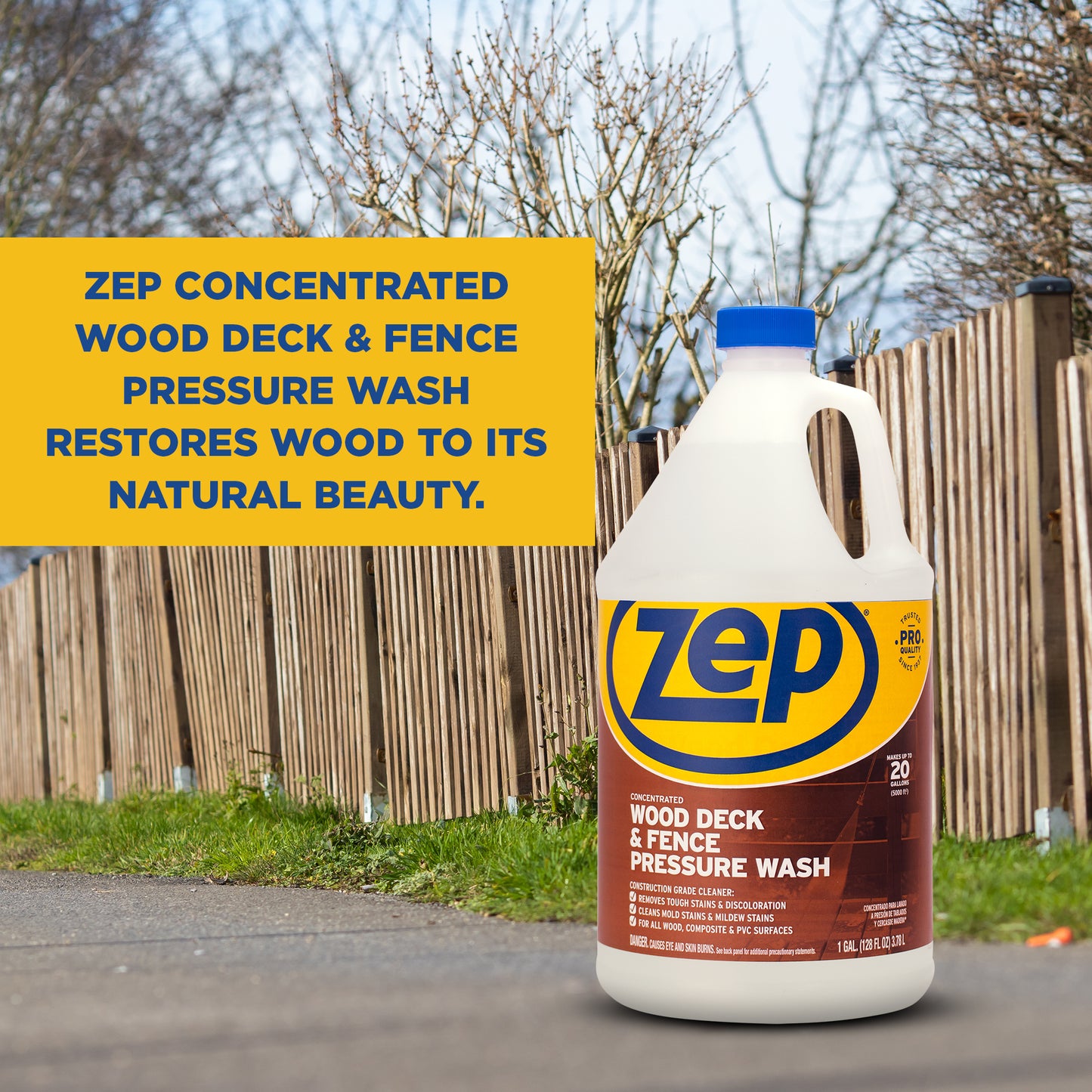 Wood Deck and Fence Pressure Wash Cleaner Concentrate - 1 Gallon