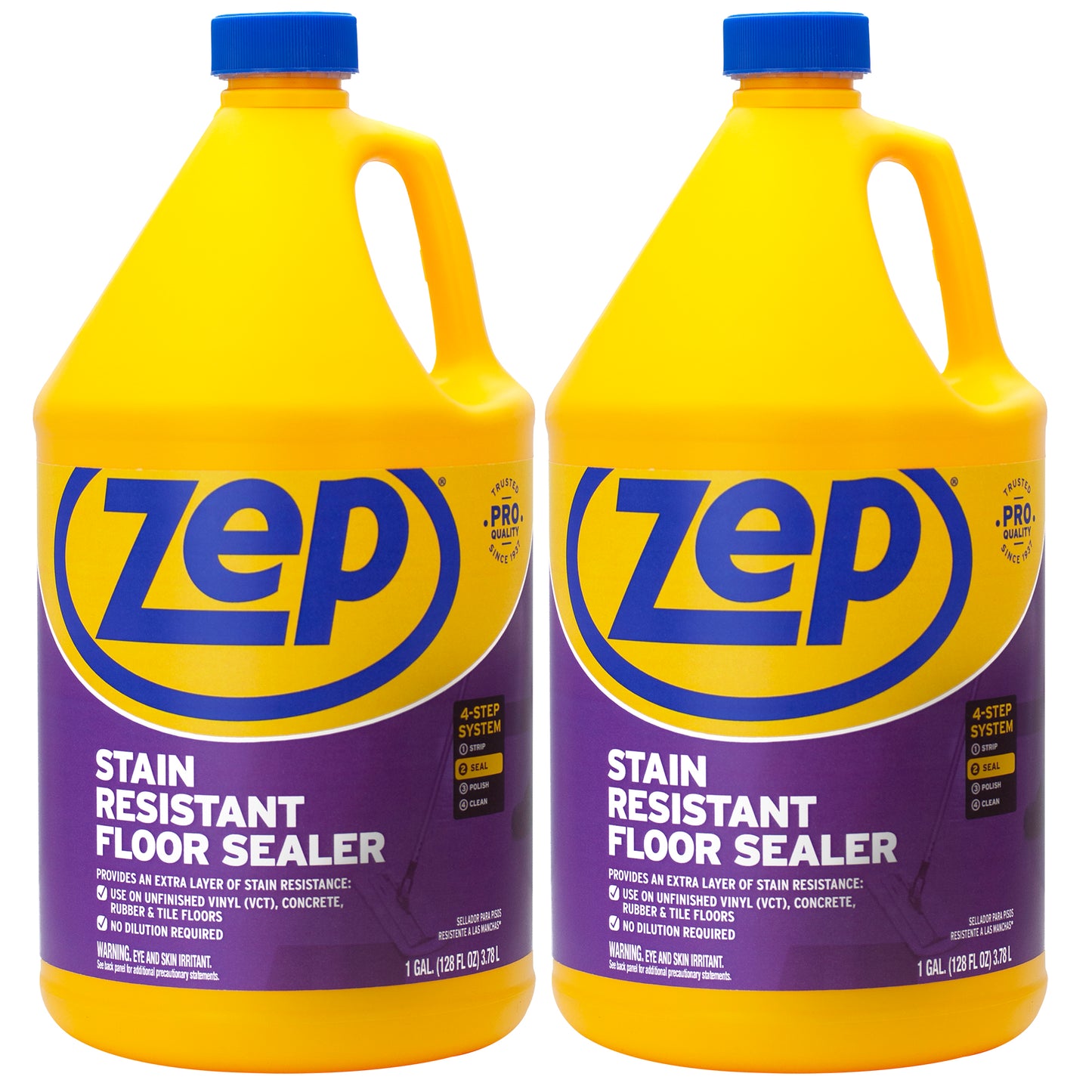 Zep Stain Resistant Floor Sealer – Protects Vinyl and Concrete Floors – 1 Gallon