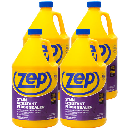 Zep Stain Resistant Floor Sealer – Protects Vinyl and Concrete Floors – 1 Gallon