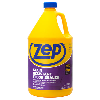 Zep Stain Resistant Floor Sealer – Protects Vinyl and Concrete Floors – 1 Gallon