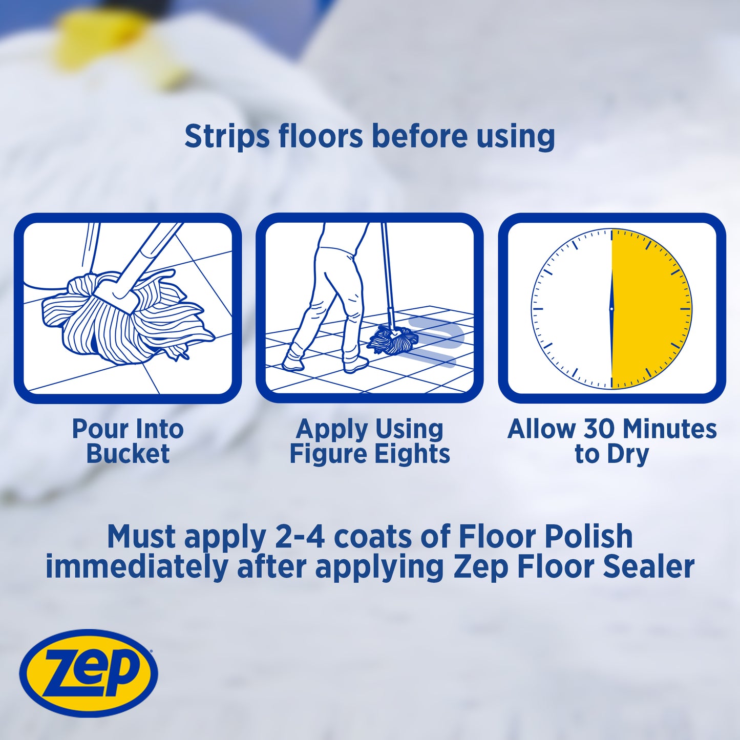 Zep Stain Resistant Floor Sealer – Protects Vinyl and Concrete Floors – 1 Gallon