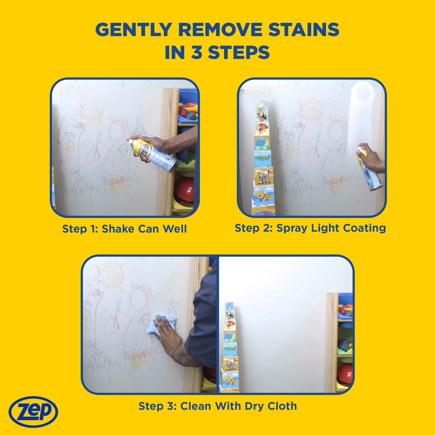 Zep Foaming Wall Cleaner – Multi-Surface Stain Remover – 18 oz.