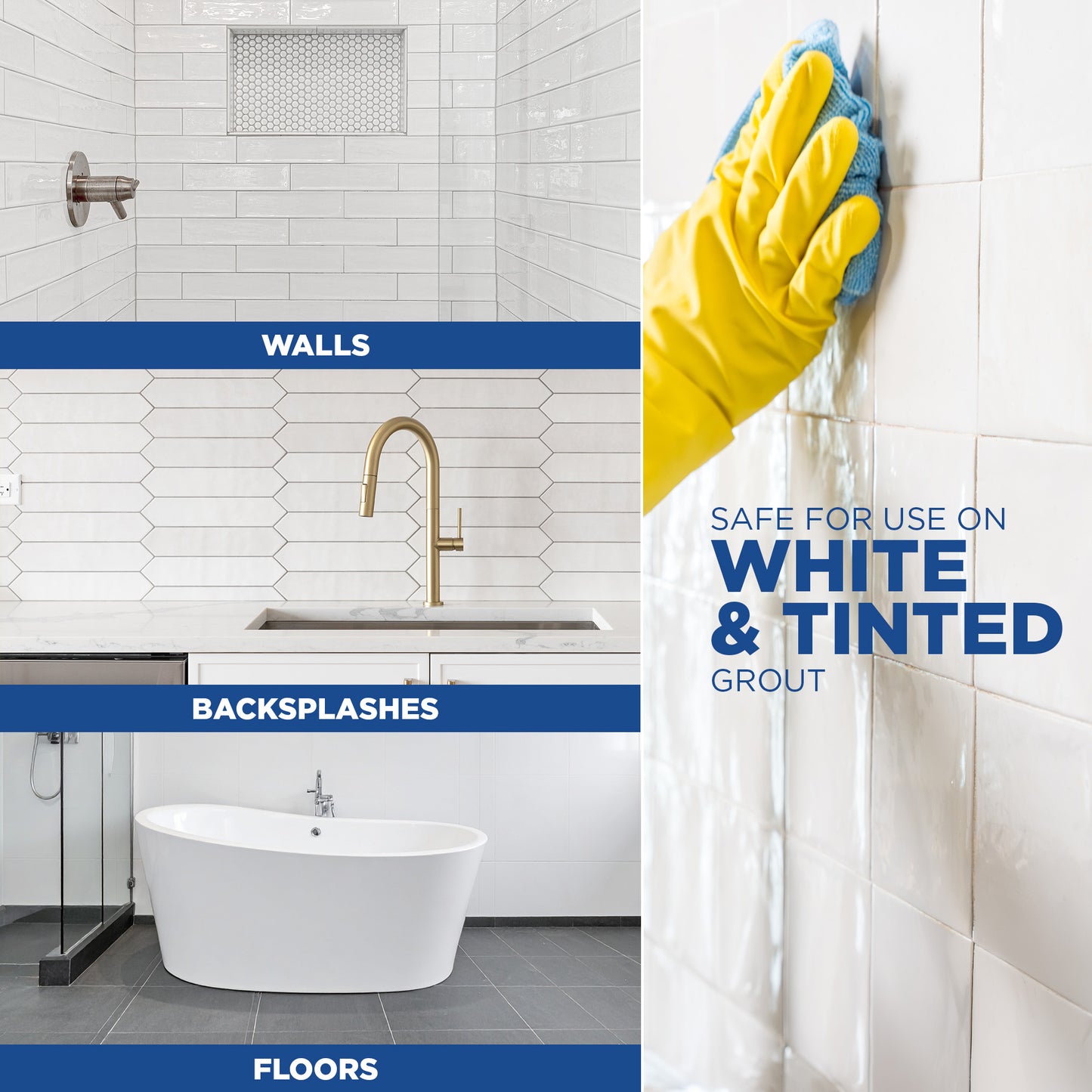 Zep Grout Cleaner & Brightener - lifts stubborn stains without heavy scrubbing- 8oz