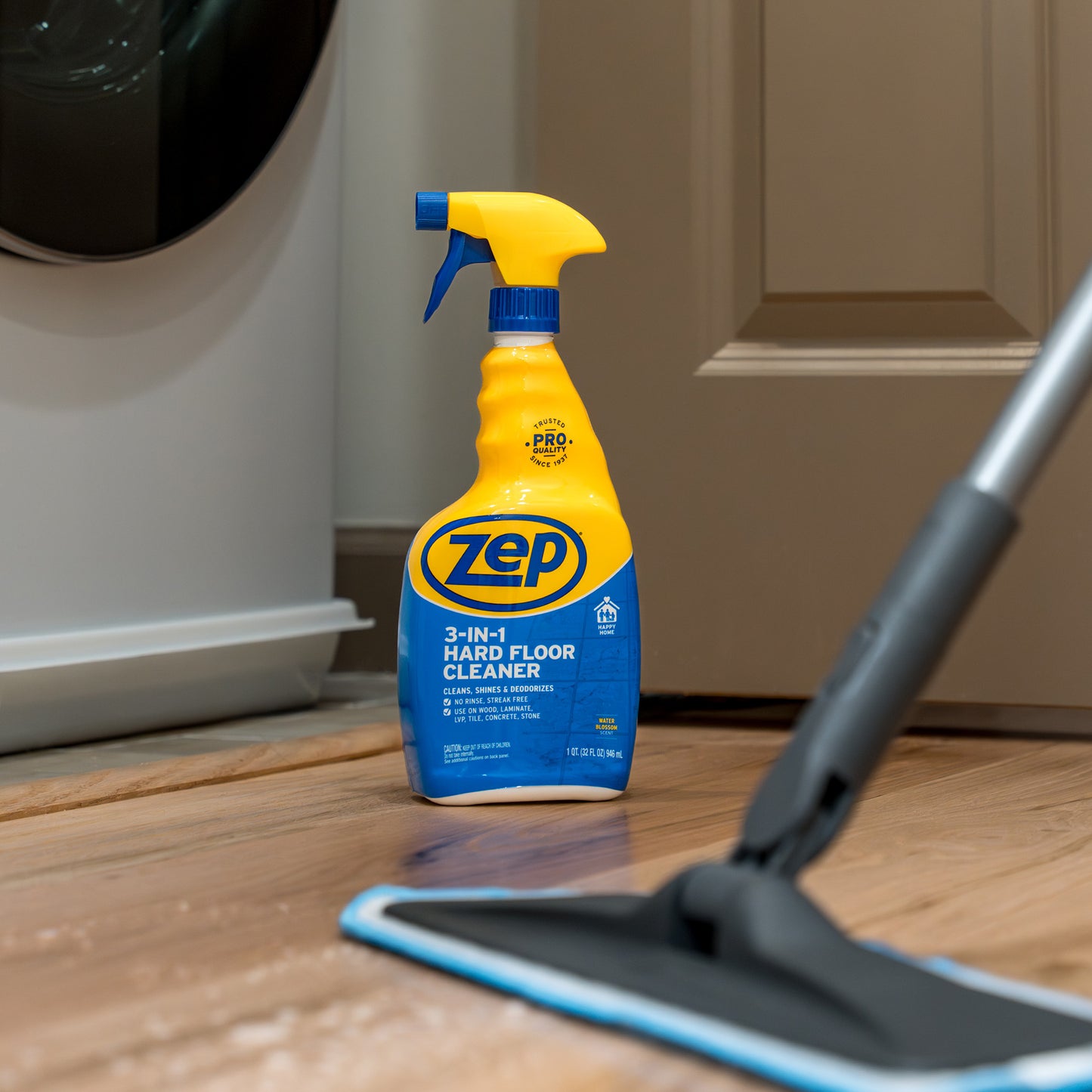 Zep 3-in-1 Hard Floor Cleaner - Cleans, Shines & Deodorizes - 32oz