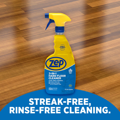 Zep 3-in-1 Hard Floor Cleaner - Cleans, Shines & Deodorizes - 32oz