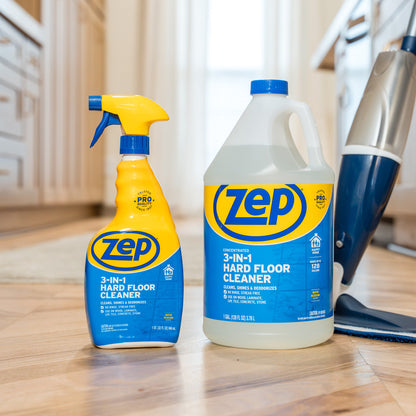 Zep 3-in-1 Hard Floor Cleaner - Cleans, Shines & Deodorizes - 32oz