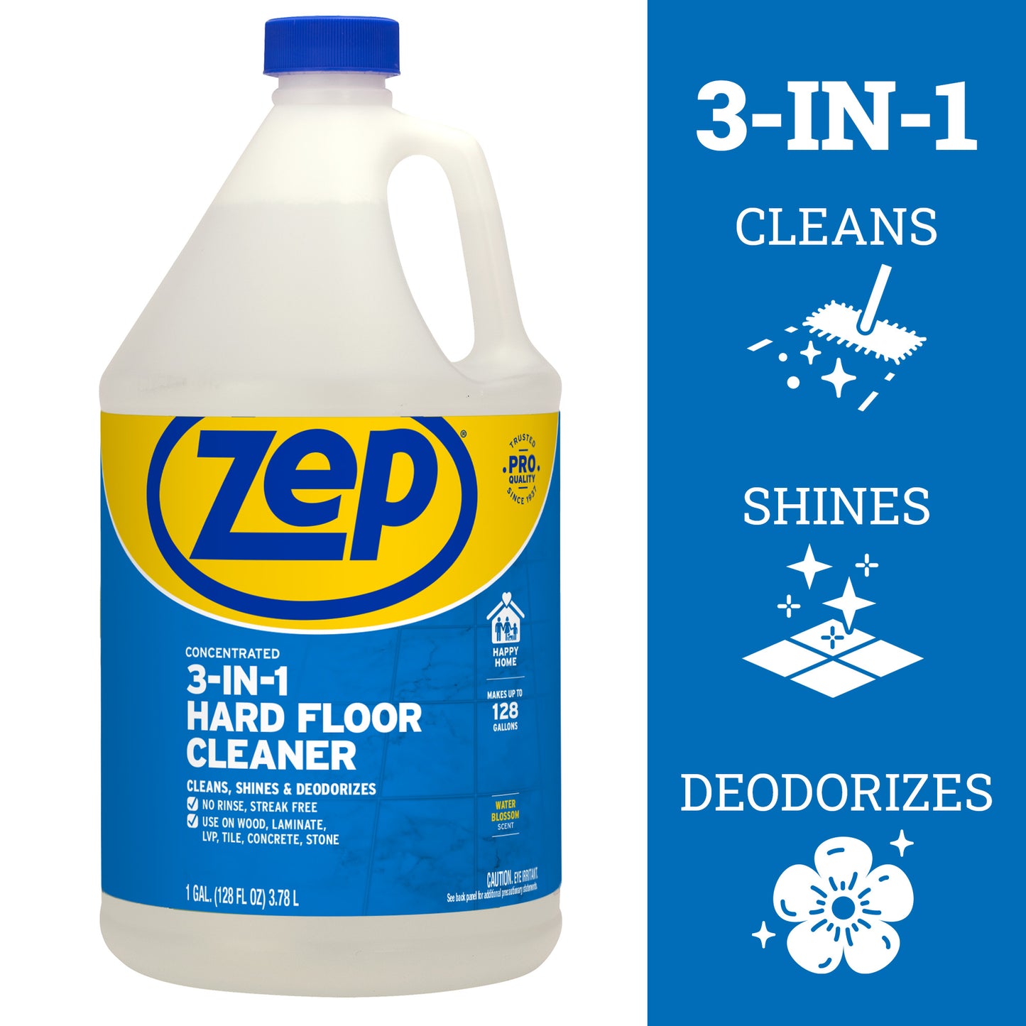 Zep 3-in-1 Hard Floor Cleaner - 1 Gallon