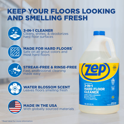 Zep 3-in-1 Hard Floor Cleaner - 1 Gallon