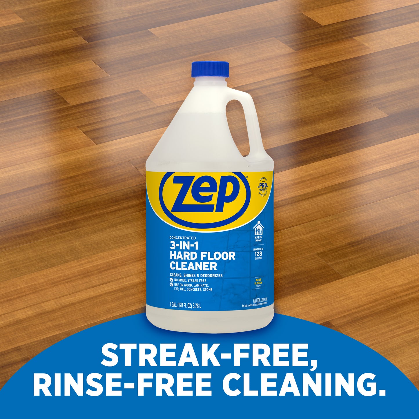Zep 3-in-1 Hard Floor Cleaner - 1 Gallon