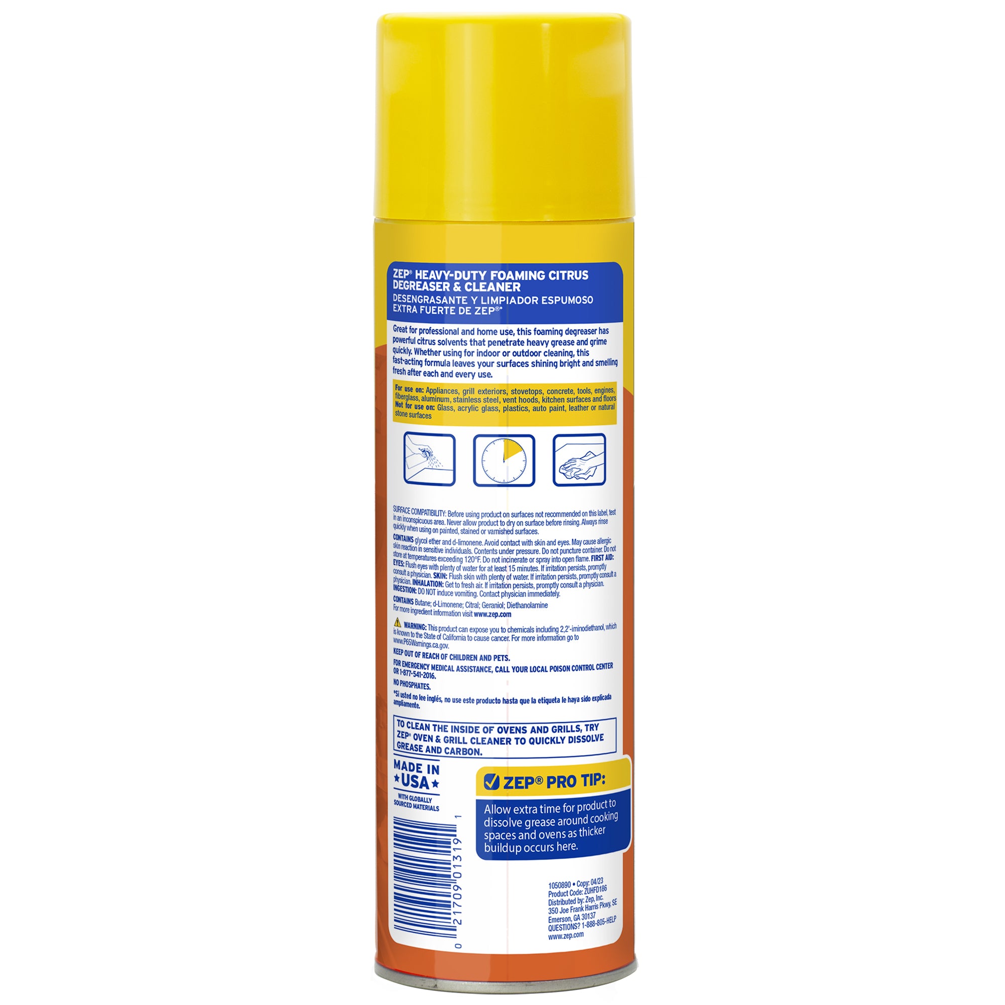 Zep Heavy-Duty Foaming Citrus Degreaser & Cleaner – Foaming Indoor