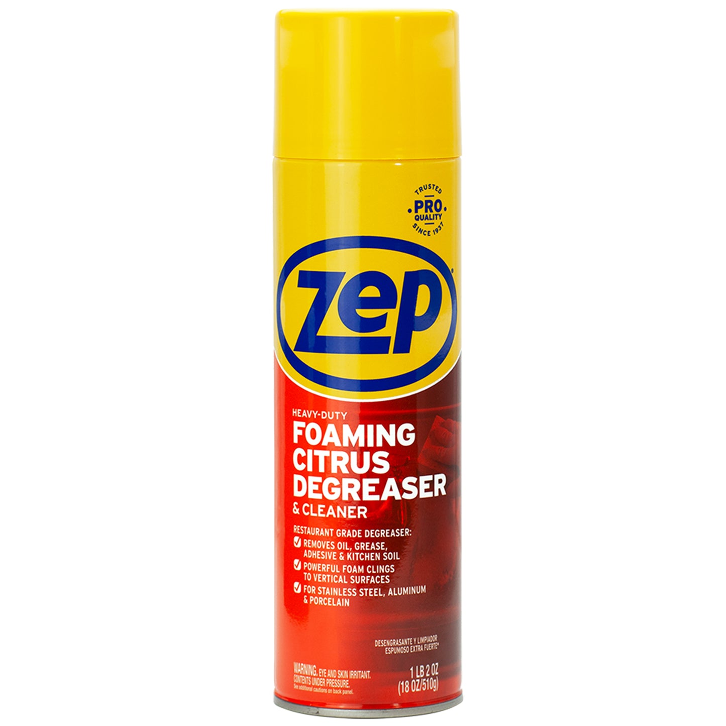 Zep Heavy-Duty Foaming Citrus Degreaser & Cleaner – Foaming Indoor/Outdoor Cleaner – 18 oz.