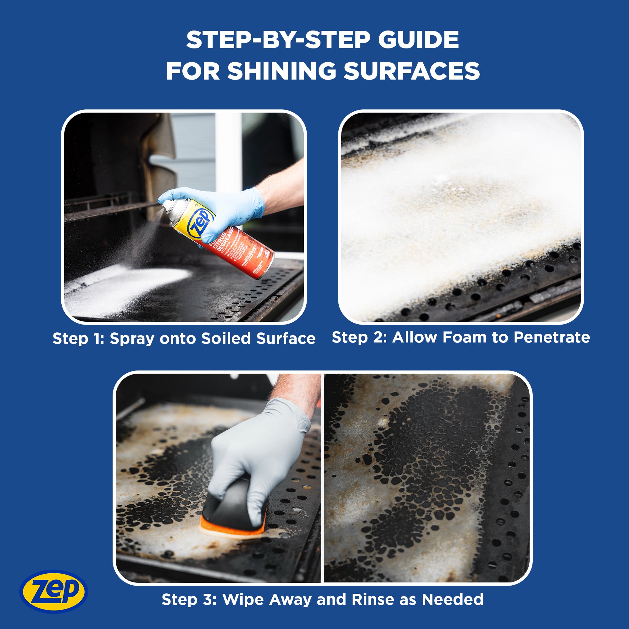 Zep Heavy-Duty Foaming Citrus Degreaser & Cleaner – Foaming Indoor