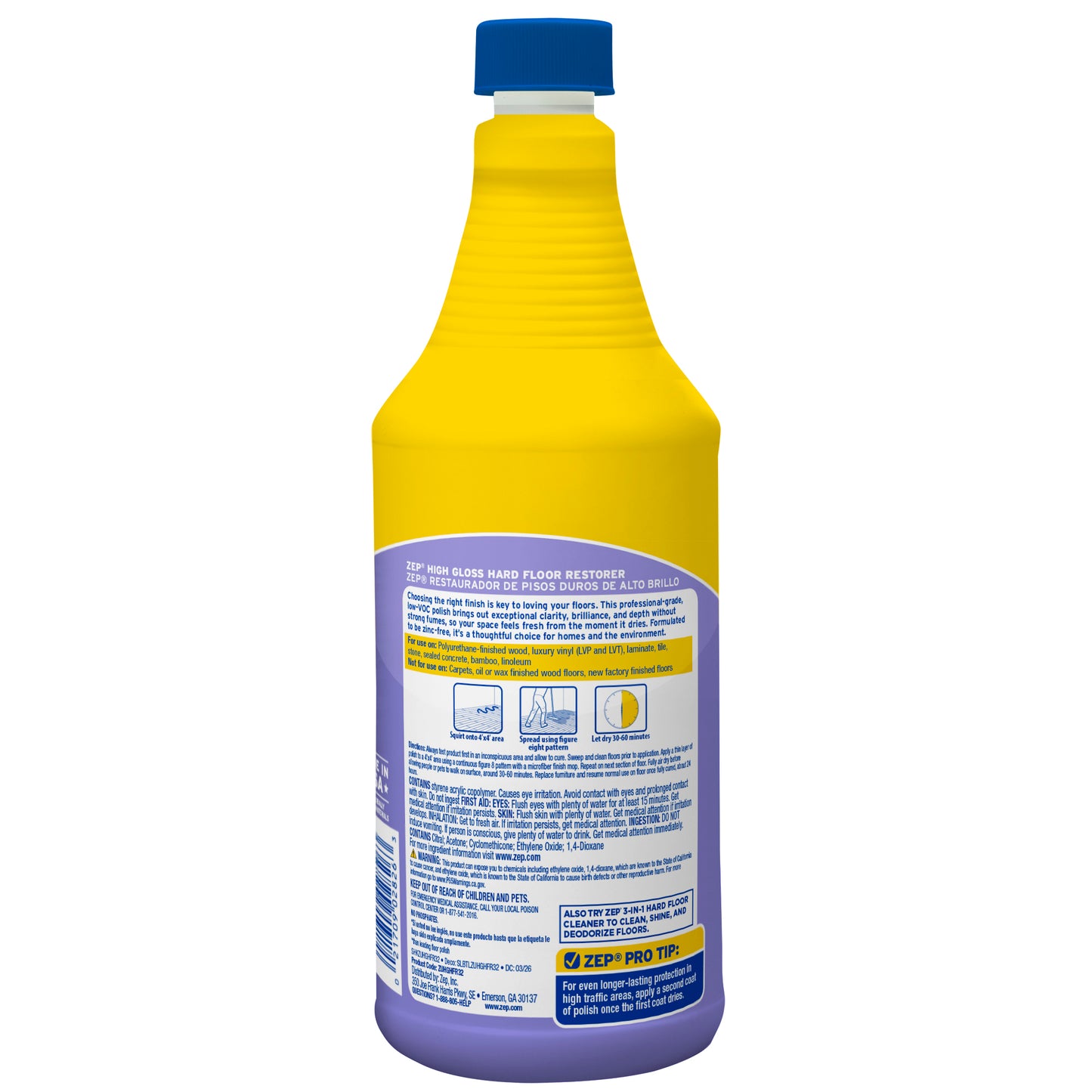 Zep High Gloss Hard Floor Restorer - 32 oz