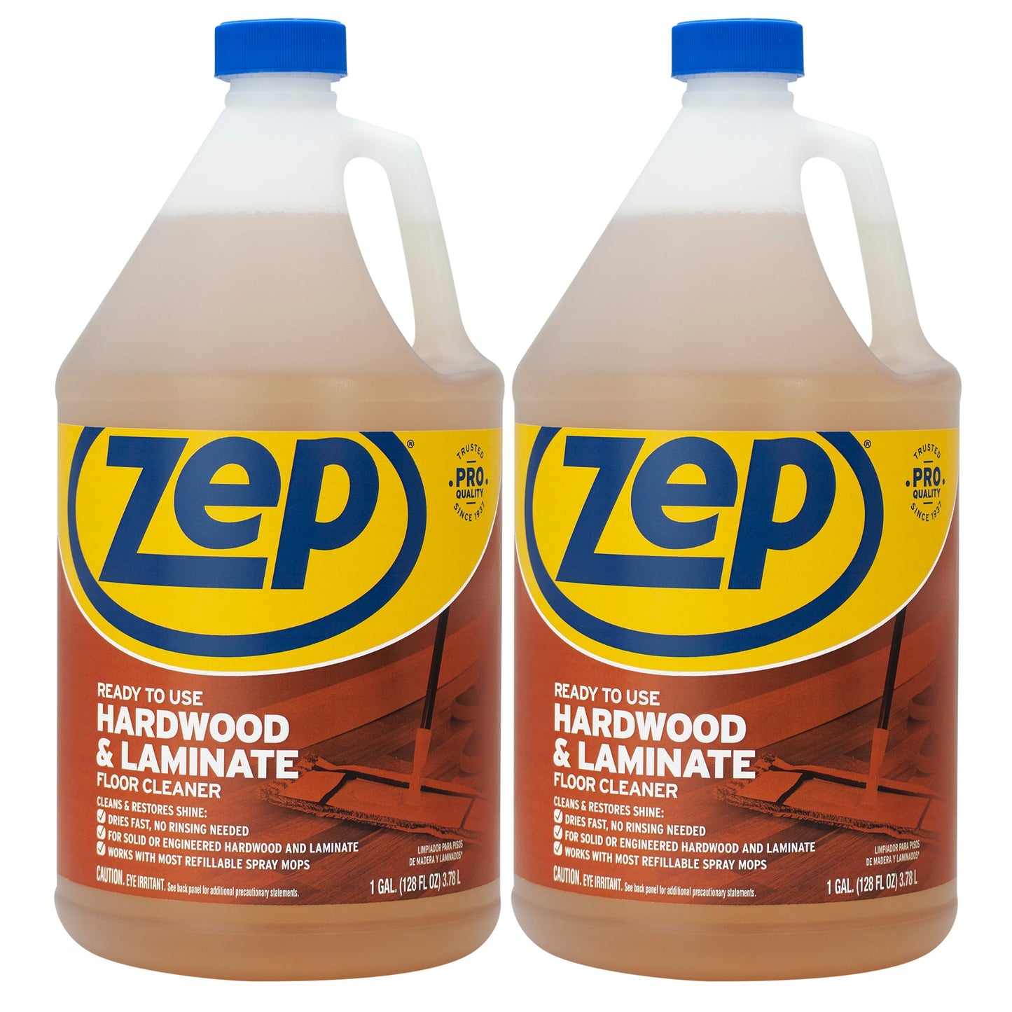 Zep Hardwood & Laminate Floor Cleaner – No Rinse, Streak-Free – 1 Gallon