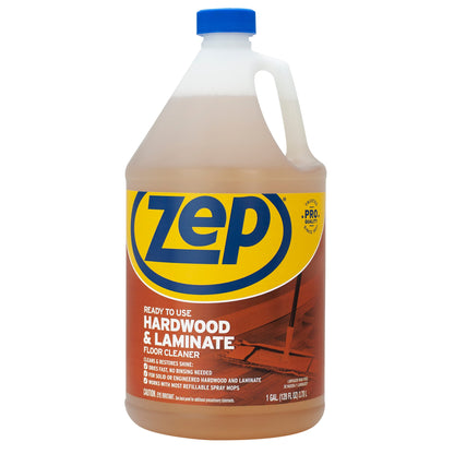 Zep Hardwood & Laminate Floor Cleaner – No Rinse, Streak-Free – 1 Gallon