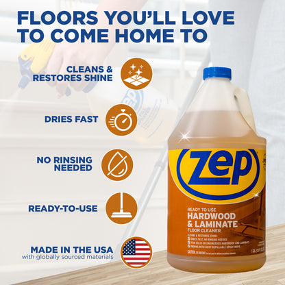 Zep Hardwood & Laminate Floor Cleaner - 1 Gallon