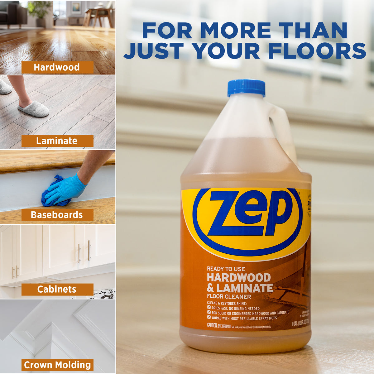 Zep Hardwood & Laminate Floor Cleaner - 1 Gallon
