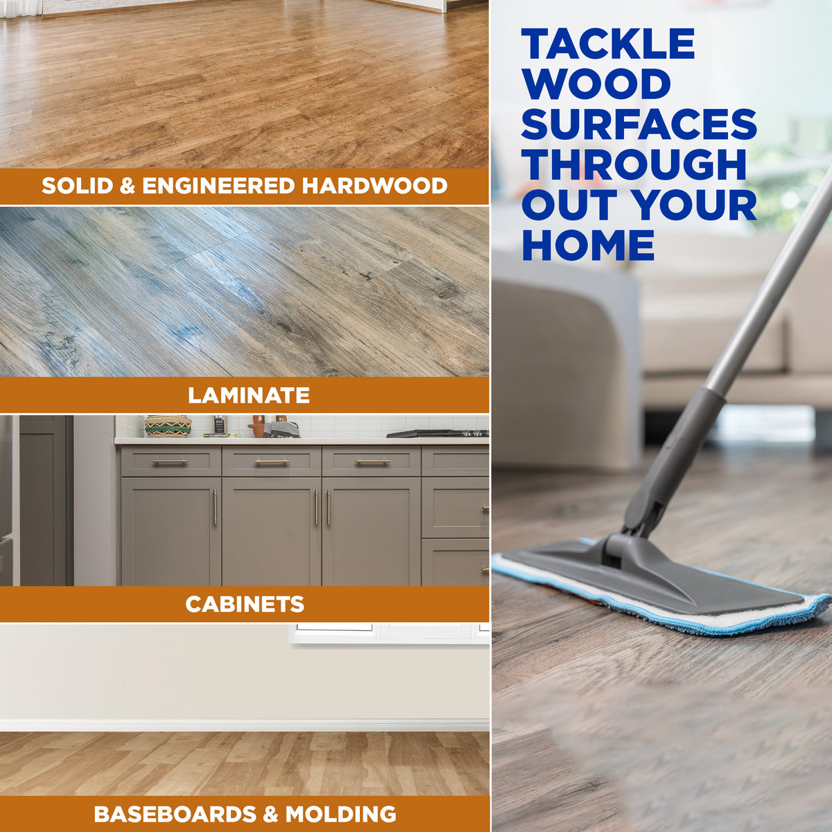 Zep Hardwood & Laminate Floor Cleaner – No Rinse, Streak-Free – 32 oz.