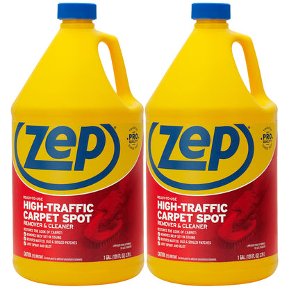 Zep High Traffic Carpet Spot Remover & Cleaner – Enzymatic Stain Remover – 1 Gallon