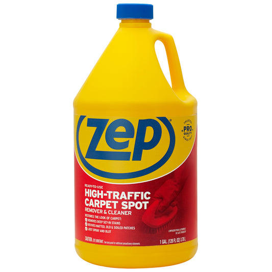 Zep High Traffic Carpet Spot Remover & Cleaner – Enzymatic Stain Remover – 1 Gallon