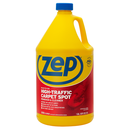 Zep High Traffic Carpet Spot Remover & Cleaner – Enzymatic Stain Remover – 1 Gallon