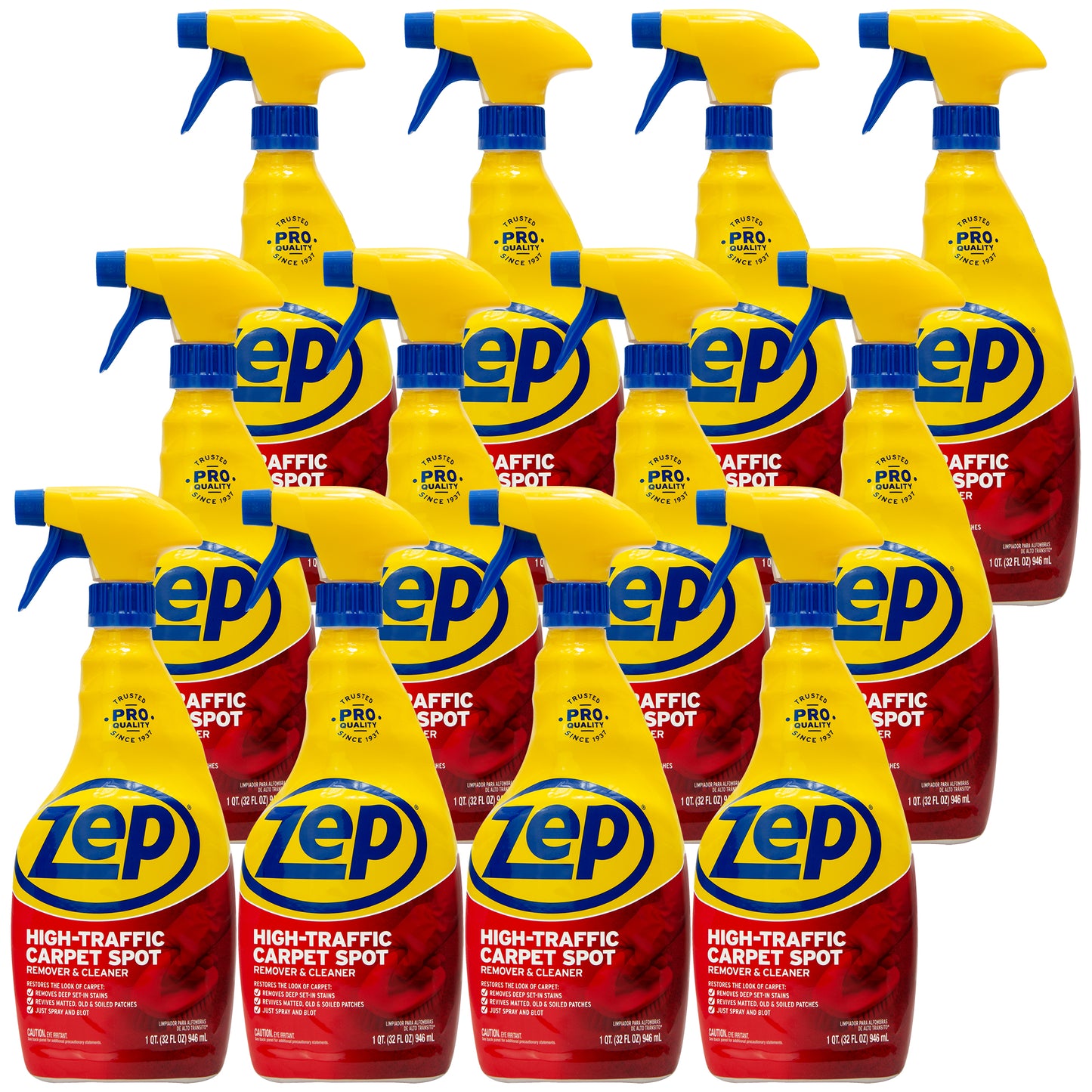 Zep High Traffic Carpet Spot Remover & Cleaner – Enzymatic Stain Remover – 32 Oz.