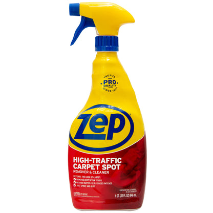 Zep High Traffic Carpet Spot Remover & Cleaner – Enzymatic Stain Remover – 32 Oz.