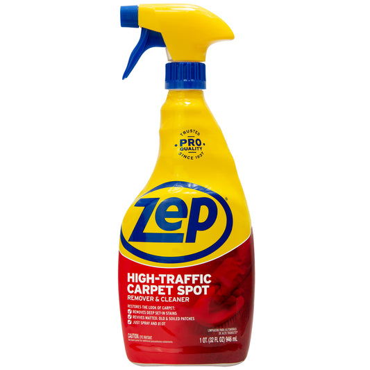 Zep High Traffic Carpet Spot Remover & Cleaner – Enzymatic Stain Remover – 32 Oz.