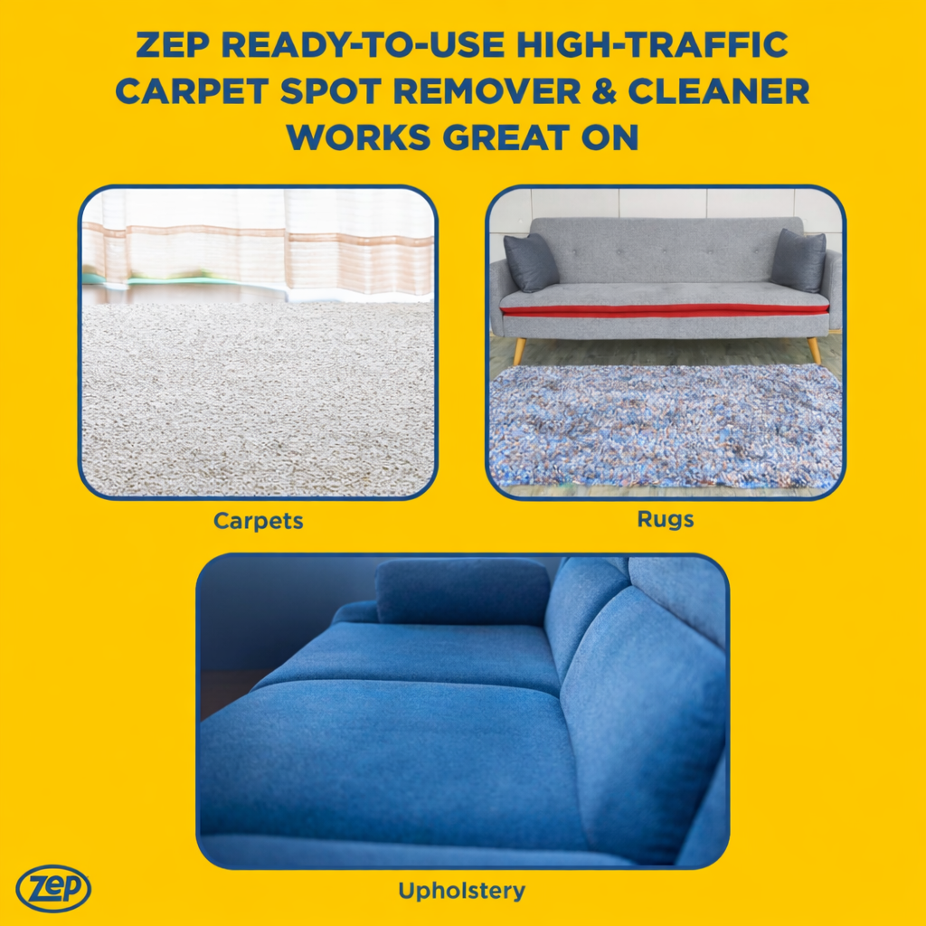 Zep Hi-Traffic Carpet Spot Remover & Cleaner 1 Gal and Zep All-Purpose Carpet Shampoo Concentrate 1 Gal