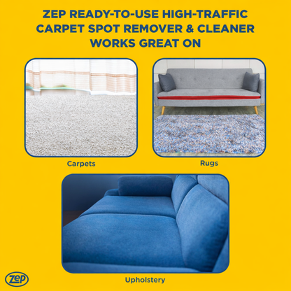 Zep Hi-Traffic Carpet Spot Remover & Cleaner 1 Gal and Zep All-Purpose Carpet Shampoo Concentrate 1 Gal