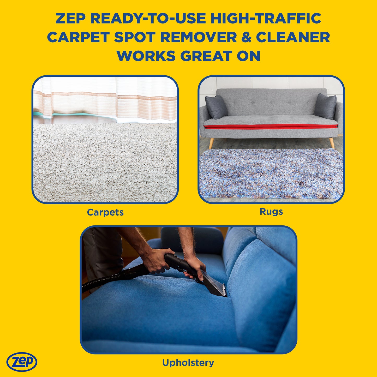 Zep High Traffic Carpet Spot Remover & Cleaner – Enzymatic Stain Remover – 32 Oz.