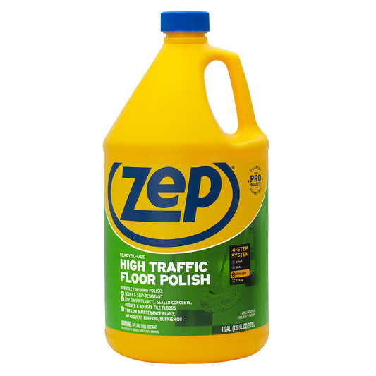 Zep High Traffic Floor Polish – Scuff Resistant Floor Shine – 1 Gallon