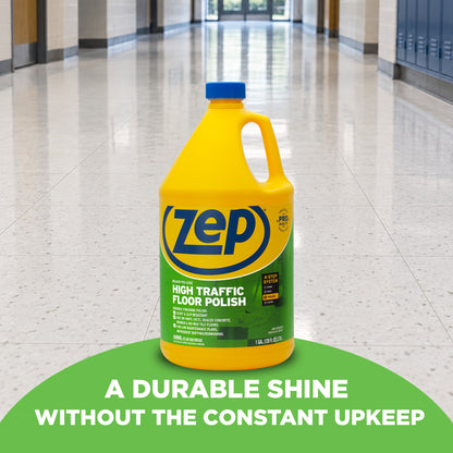 Zep High Traffic Floor Polish – Scuff Resistant Floor Shine – 1 Gallon