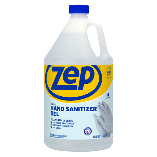 Zep Instant Hand Sanitizer Gel – Kills 99.99% of Germs – 1 Gallon