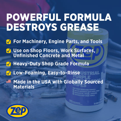 Industrial Purple Heavy-Duty Degreasing Wipes (65 Wipes per Canister)