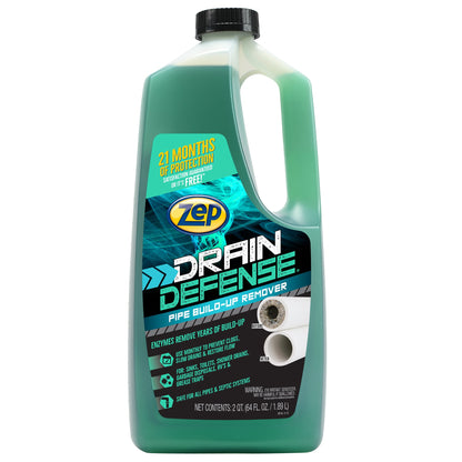 Zep Drain Defense – Pipe Build-up Remover – 64 oz