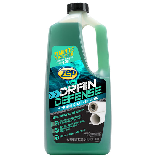 Zep Drain Defense – Pipe Build-up Remover – 64 oz