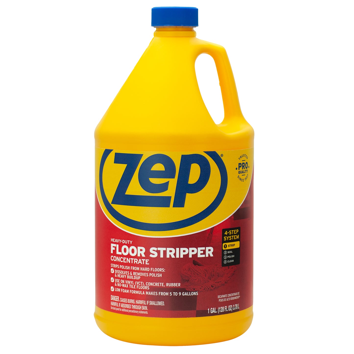 Zep Heavy-Duty Floor Stripper Concentrate – Removes Heavy Polish Buildup – 1 Gallon