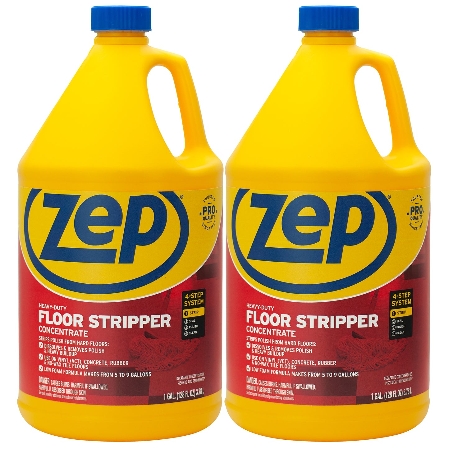 Zep Heavy-Duty Floor Stripper Concentrate – Removes Heavy Polish Buildup – 1 Gallon