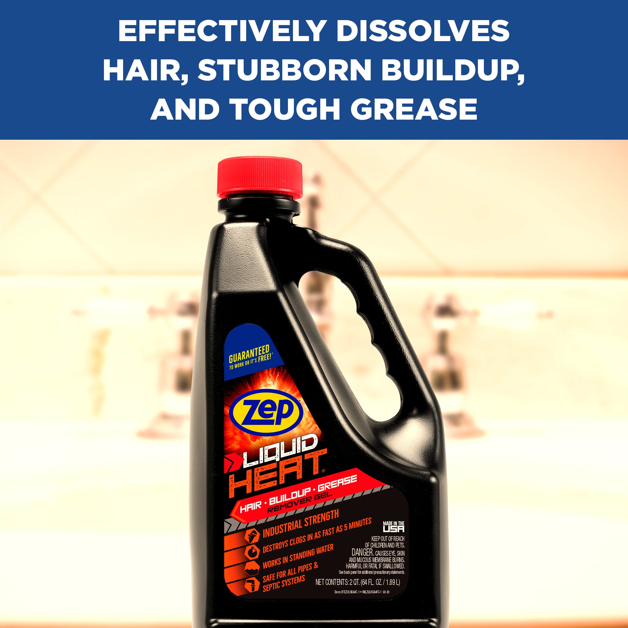 Zep Liquid Heat Hair, Grease, and Buildup Remover Gel – Industrial