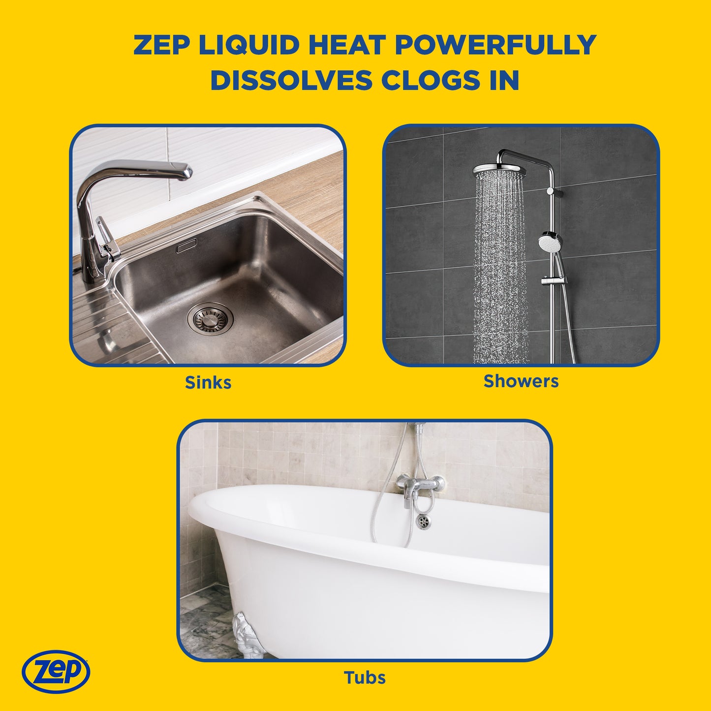 Zep Liquid Heat Hair, Grease, and Buildup Remover Gel – Industrial Strength Drain Cleaner – 1 Gallon
