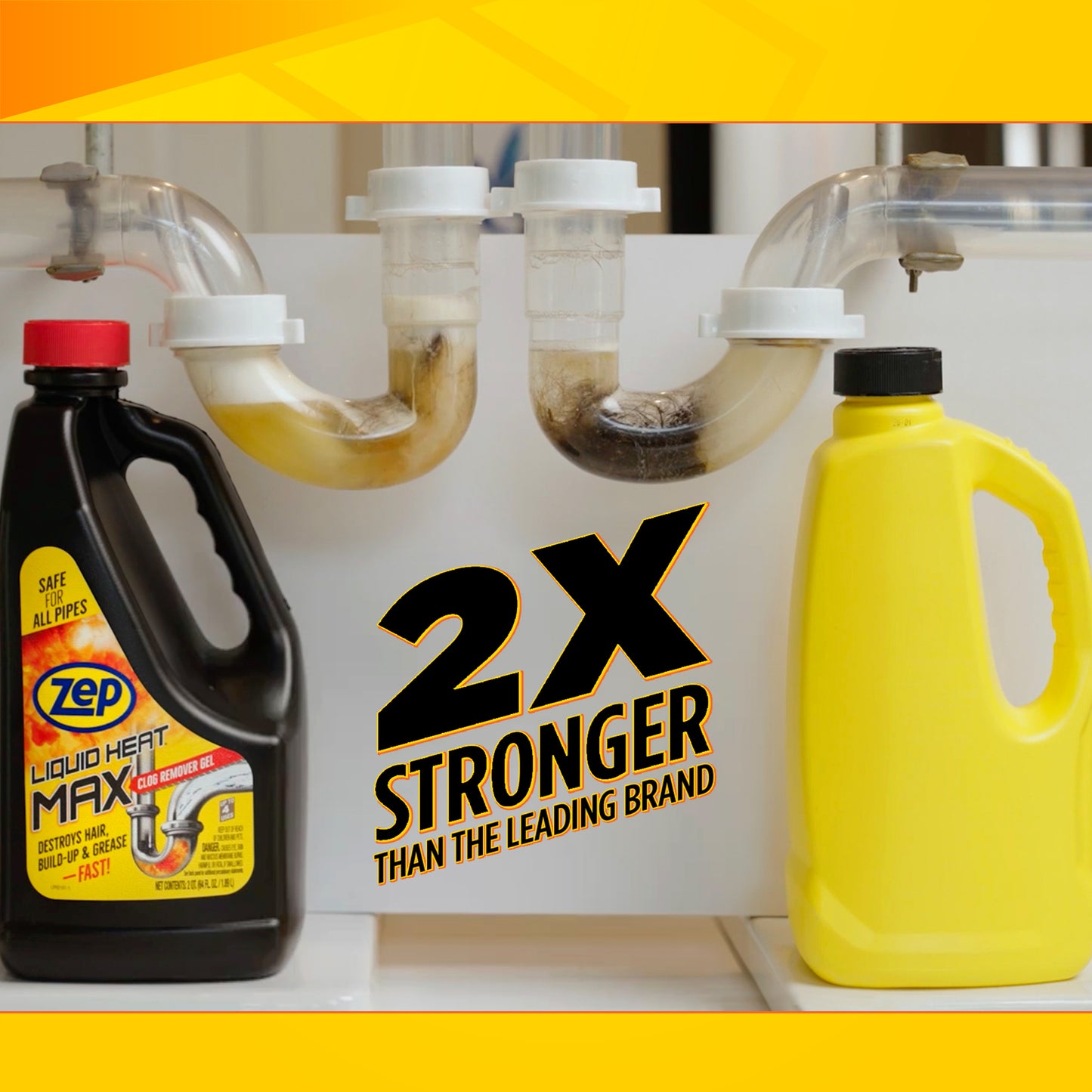 Zep Liquid Heat Max Clog Remover Gel - Destroys Hair, Build-Up & Grease - 128 oz.