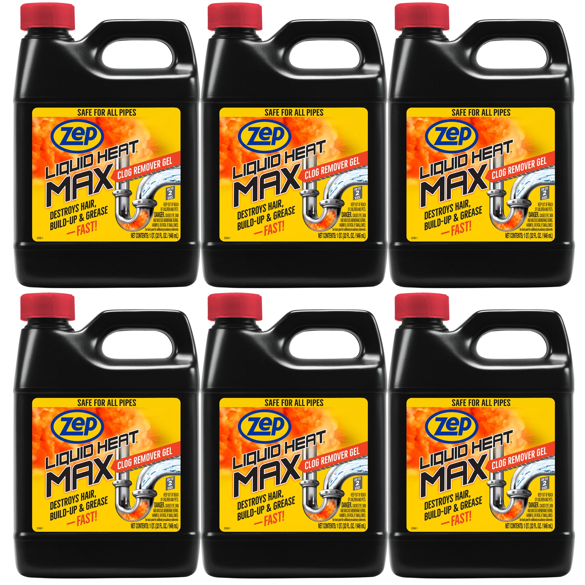 Zep Liquid Heat Max Clog Remover Gel - Destroys Hair, Build-Up & Greas Zep Inc. Zep Liquid Heat Max Clog Remover Gel - Destroys Hair, Build-Up & Greas Zep Inc.