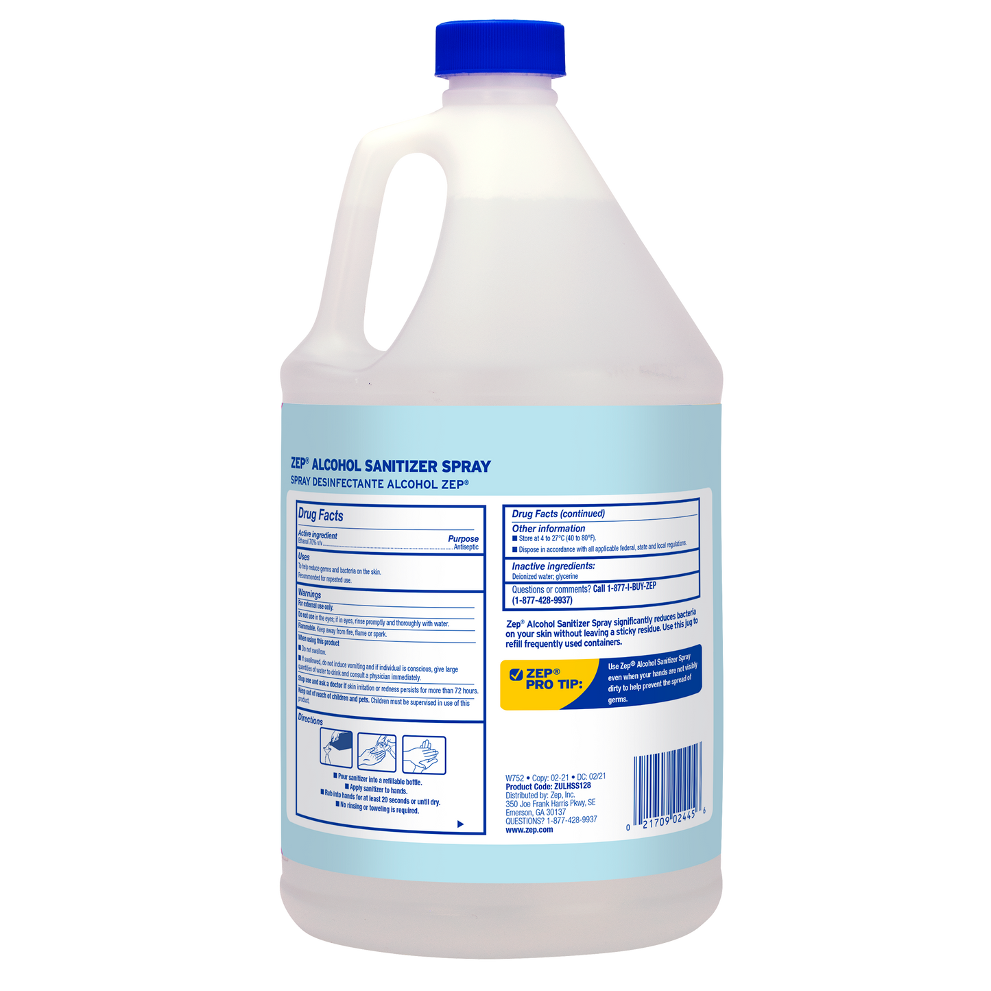 Alcohol Sanitizer Spray Refill - 1 Gallon