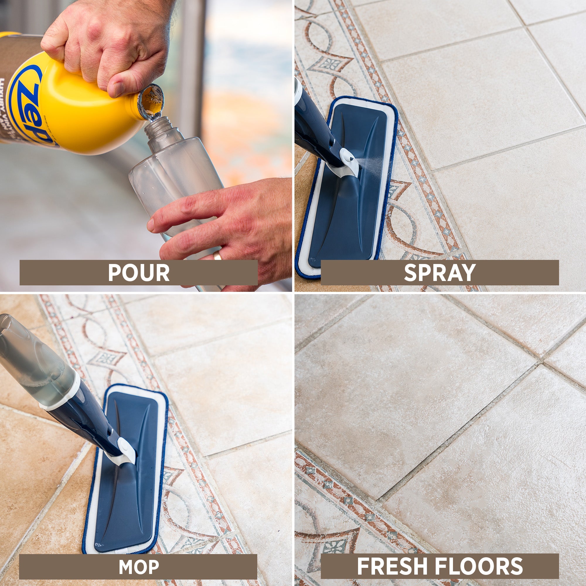 Zep Luxury Vinyl, Ceramic and Porcelain Tile Floor Cleaner - 64 oz