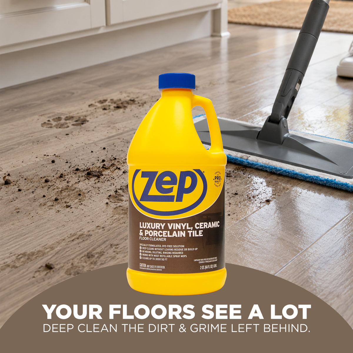Zep Luxury Vinyl, Ceramic and Porcelain Tile Floor Cleaner - 64 oz